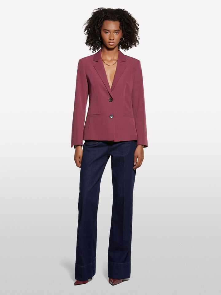 Burgundy slim fit blazer - women's blazers - Burgundy | Sisley image number 1